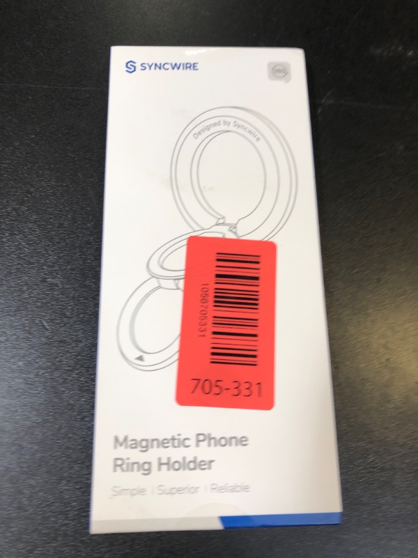 Photo 1 of SYNCWIRE for MagSafe Ring Phone Holder, 360° Rotation Magnetic Cell Phone Grip Dual-Sided Magnets Phone Ring Kickstand Compatible with iPhone 17 16 15 14 13 12 Pro Max MagSafe, Android, Samsung etc.