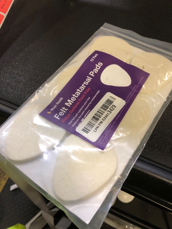 Photo 1 of 12-Pack Metatarsal Foot Pads for Pain Relief - 1/4” Thick, Ball of Foot Cushions for Women and Men, Forefoot and Sole Support, Metatarsalgia Mortons Neuroma. Metatarsal Pads Ball of Foot Cushions.
