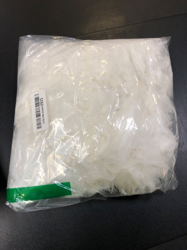 Photo 1 of THARAHT White Chandelle Turkey Feather Boa 2Yard 100g for DIY Craft Home Dancing Wedding Party Halloween Costume Decoration Feather Boa