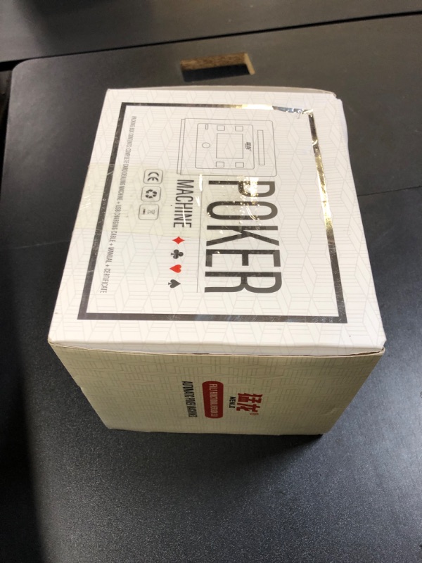 Photo 1 of 4 Deck Automatic Playing Card Dealer Machine, Card Dispensing Machine for Uno Texas Blackjack Hold’em, Algorithmic Shuffling, 2Ah Rechargeable Battery 2.3” Display 90° 180° 360° Rotating, 12 Players