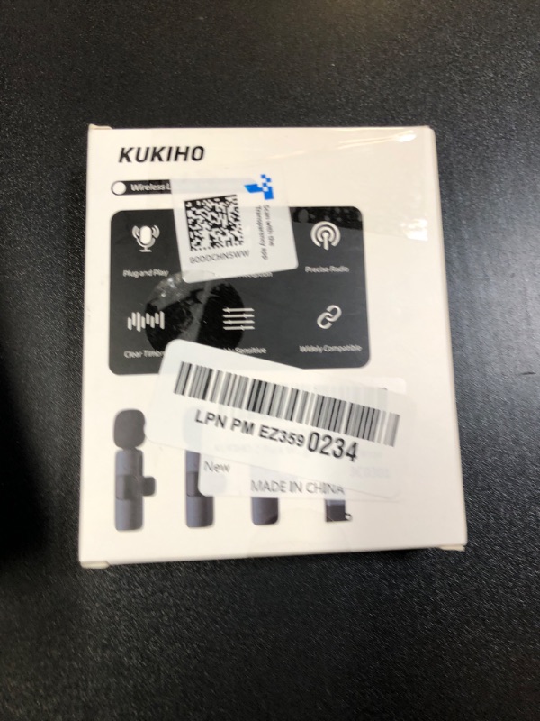 Photo 1 of 2 Pack Wireless Lavalier Microphone for iPhone iPad and Android Phone, Lapel Mic Plug and Play Wireless Mic Noise Reduction Mini Microphone for Video Recording Interview Podcast Vlog YouTube Tiktok