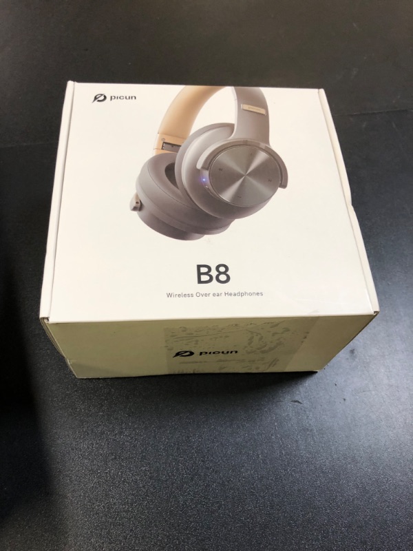 Photo 1 of Picun B8 Bluetooth Headphones, 120H Playtime Headphones Wireless Bluetooth with 3 EQ Modes, Low Latency, Hands-Free Calls, Over Ear Headphones for Travel Home Office Cellphone PC (Ashen Golden)