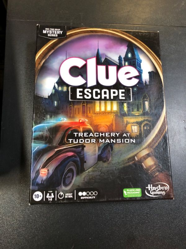 Photo 1 of Clue Board Game Treachery at Tudor Mansion, Clue Escape Room Game, Murder Mystery Games, Cooperative Family Board Game, Ages 10 and up, 1-6 Players