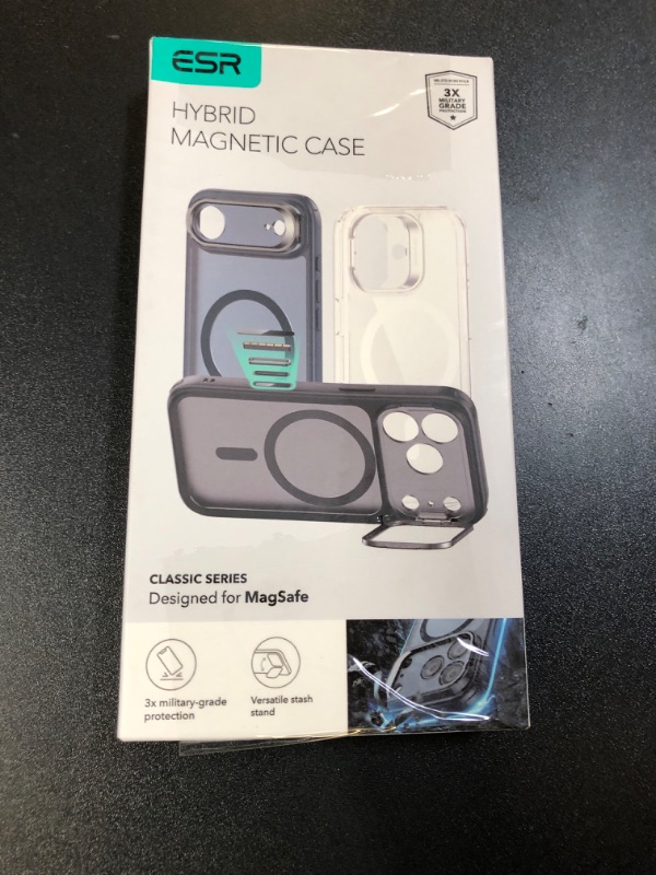 Photo 1 of ESR for iPhone 17 Pro Max Case with Stand, Camera Control Cover Compatible with MagSafe, Military-Grade Drop Protection Magnetic Phone Case, Scratch-Resistant Back Cover,Frosted Blue