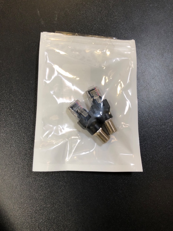 Photo 1 of BERANMEY RF to RJ45 Converter Adapter, 2 Pack F Female to RJ45 Male Ethernet Adapter Coaxial Coupler Coax Straight Connector