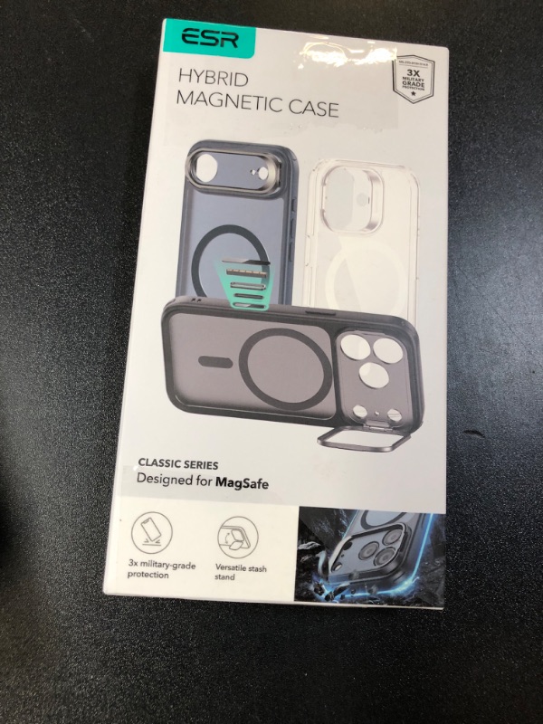 Photo 1 of ESR for iPhone 17 Pro Max Case with Stash Stand, Camera Control Cover Compatible with MagSafe, Military-Grade Drop Protection Phone Case for iPhone 17 Pro Max, Scratch-Resistant Back Cover, Clear