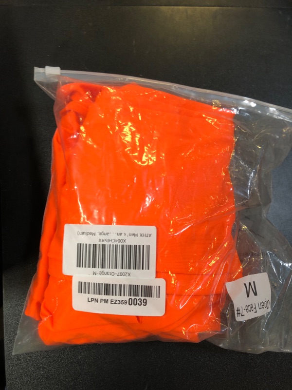 Photo 1 of ATHX Men's and Women's Spandex Open Face Bodysuit Costume Adult Stretchy Halloween Cosplay Body Suit Zentai Suit Outfits (Orange, Medium)