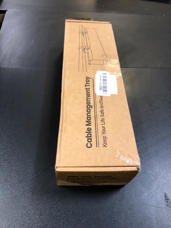 Photo 1 of [Upgraded] Large Under Desk Cable Management Tray, Cinati Cable Management Under Desk No Drill, 28.4" Fabric Cord Hider for Wire Organizer, Cord Organizer for Office, Home - Supports Up to 30lbs Black