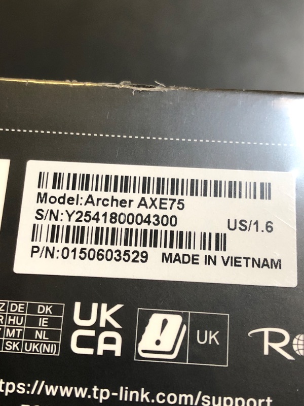 Photo 1 of TP-Link AXE5400 Tri-Band WiFi 6E Router (Archer AXE75), 2025 PCMag Editors' Choice, Gigabit Internet for Gaming & Streaming, New 6GHz Band, 160MHz, OneMesh, Quad-Core CPU, VPN & WPA3 Security