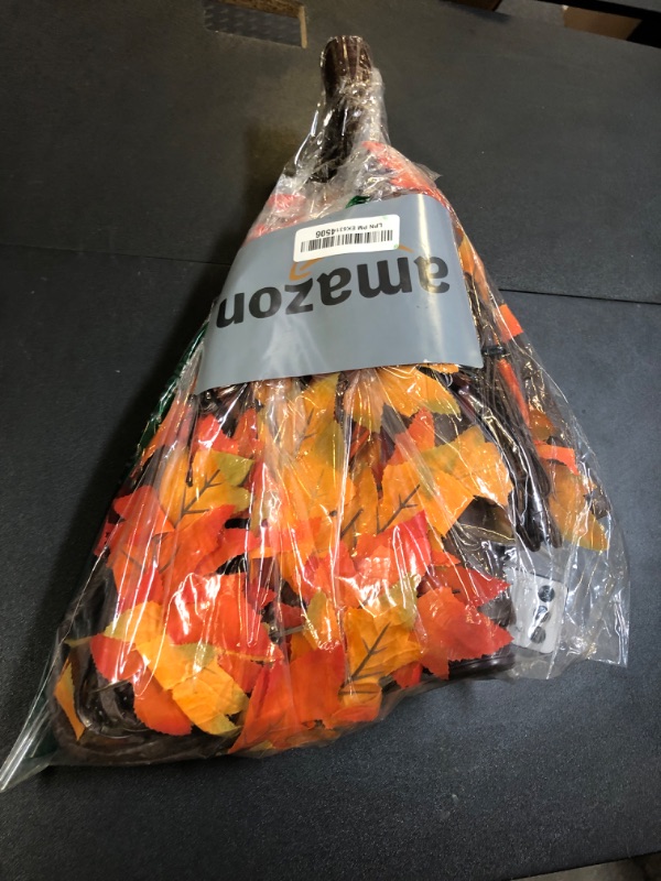 Photo 1 of Ruidazon 4FT Fall Lighted Maple Trees with 48 LEDs Lights 12 Pumpkins Fake Fall Light Up Tree Artificial Autumn Maple Trees for Indoor Outdoor Thanksgiving Fall Decor