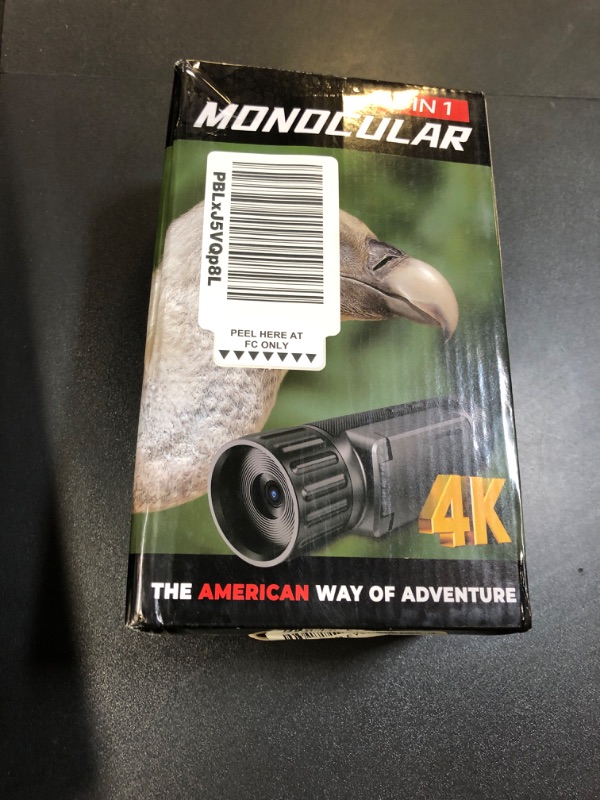 Photo 1 of Dumjug 4K Video Camcorder, 2 in 1 Digital Monocular Telescope Camera, Manual Focus 48MP Photo Max 4000ft 104X Digital Telescope Video Camera with 3.0" Screen/Hood/Battery/SD Card/Case