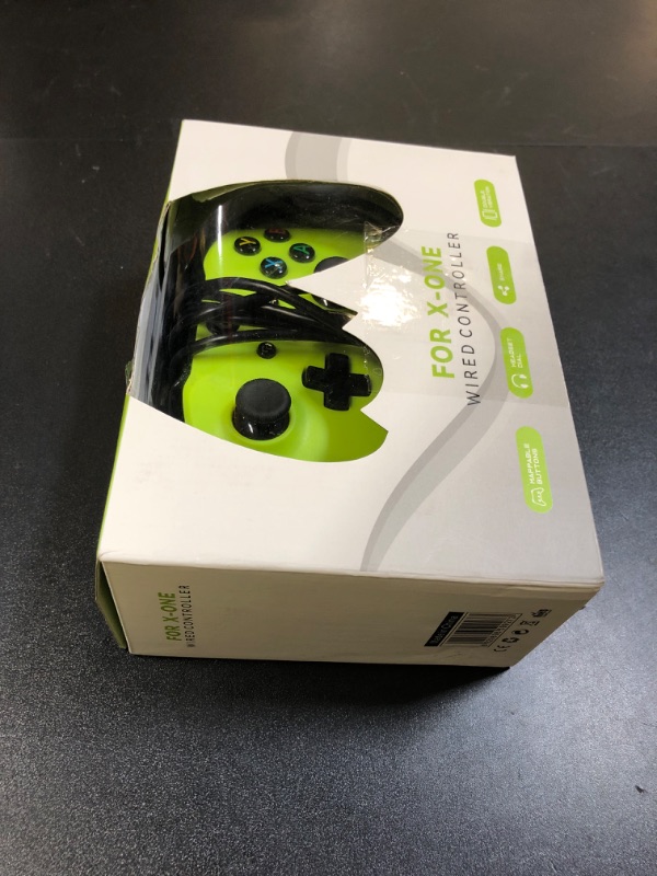 Photo 1 of GMVOX Wired Controller for XBOX-ONE, Gamepad with 3.5mm Audio Jack/Dual Vibration, Support Turbo Function, Compatible with XBOX One&One S&X, XBOX Series S&X, PC, IOS, Android Platforms,Green