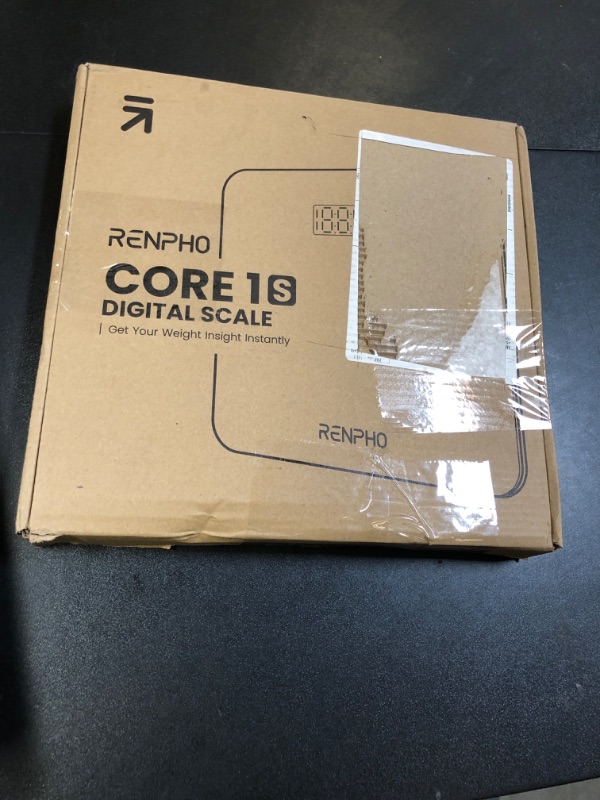 Photo 1 of RENPHO Digital Bathroom Scale, Highly Accurate Body Weight Scale with Lighted LED Display, Round Corner Design, 400 lb, Core 1S, Wooden