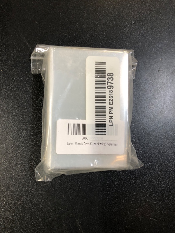 Photo 1 of Mandu Deco Kpop Photocard Sleeves Clear Polypropylene Card Protector for Albums Photocards, PVC Free and Acid Free, 100 Sleeves per Pack (57x88mm)