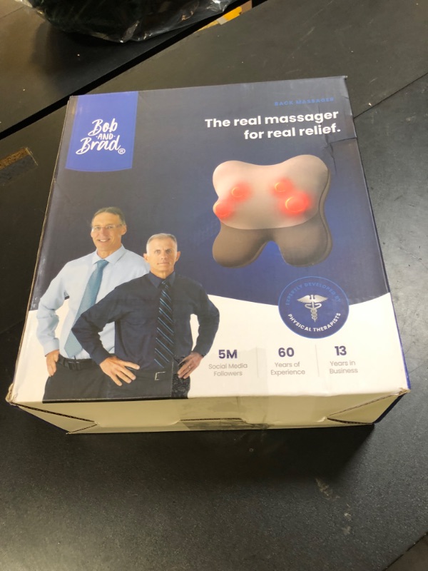 Photo 1 of BOB AND BRAD Back Massager with Heat FSA Eligible, EZBack Corded Neck Massager for Pain Relief Deep Tissue, Shiatsu Back Shoulder and Neck Massage Pillow, Full Body Use, Ideal Gifts for Women Men