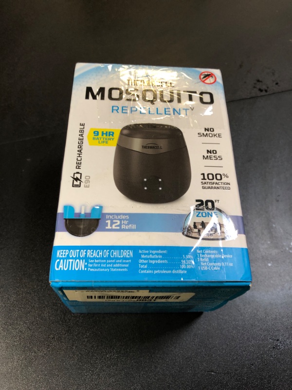 Photo 1 of Thermacell Mosquito Repeller E-Series Rechargeable with 20' Mosquito Protection Zone; Up to 9-Hr Battery Life; Includes 12-Hr Refill; Flame or Scent; DEET-Free Bug Spray Alternative