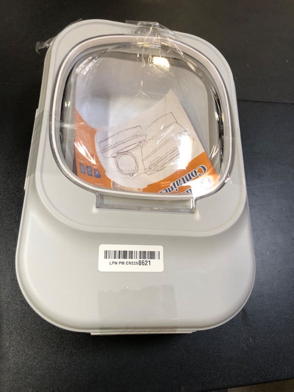 Photo 1 of TIOVERY Dog Food Storage Container Small, 10-13lbs Collapsible Dog Cat Food Containers with Airtight Clear Flip-top and Pet Food Scoop, Pet Food Storage Container Bin for Dog Cat Bird Other Pets Grey