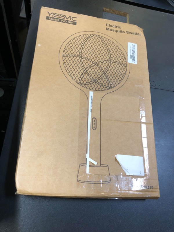 Photo 1 of YISSVIC Electric Fly Swatter Bug Zapper Racket Dual Modes Mosquito Killer with Purple Mosquito Light Rechargeable for Indoor Home Office Backyard Patio Camping
