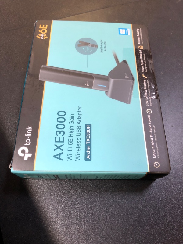 Photo 1 of TP-Link WiFi 6E USB Adapter for Desktop PC - (Archer TXE50UH) AXE3000 Tri-Band Wireless Network Adapter, Ultra-Low Latency, MU-MIMO, OFDMA, Refined Security, WPA3, Supports Windows 11/10