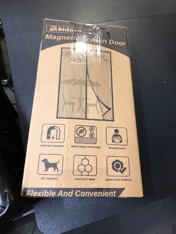 Photo 1 of Magnetic Screen Door, Heavy Duty Door Screen Magnetic Closure Keep Bugs Out,Pet & Kid Friendly?Hands Free Door Screen Fit Door Size 32 x 80 Inches White