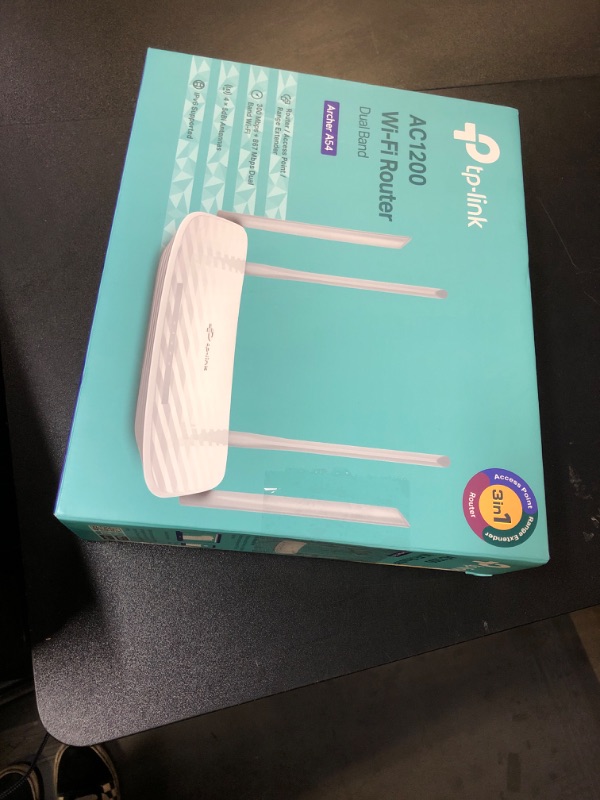 Photo 1 of TP-Link AC1200 WiFi Router (Archer A54) - Dual Band Wireless Internet Router, 4 x 10/100 Mbps Fast Ethernet Ports, EasyMesh Compatible, Support Guest WiFi, Access Point Mode, IPv6 & Parental Controls