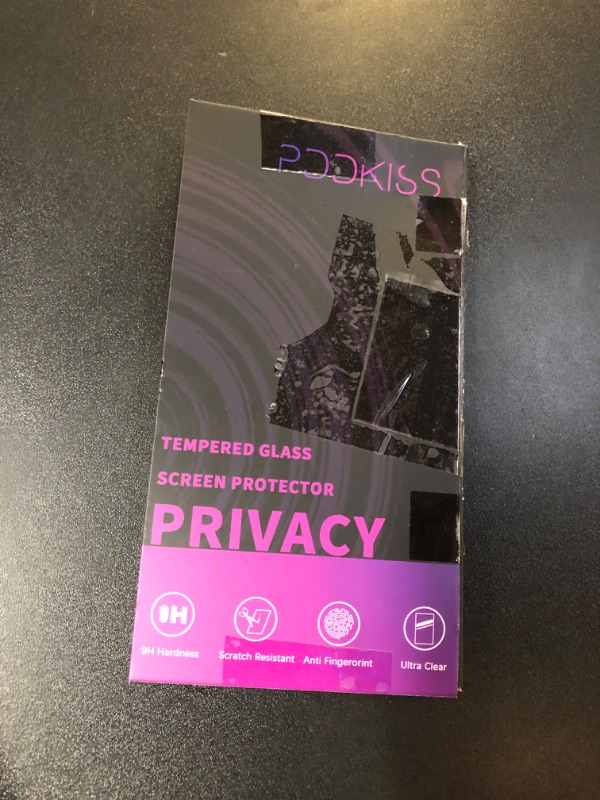 Photo 1 of PDDKISS Compatible for iPhone 16 Pro Privacy Screen Protector Tempered Glass 6.3 Inch, Purple Gradient Anti Spy Anti Blue Light HD Easy Installation