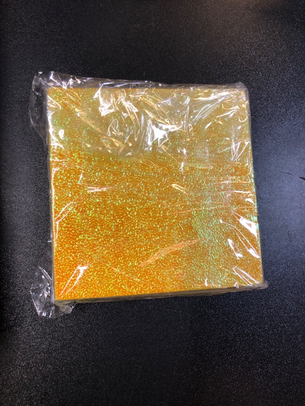 Photo 1 of MECCANIXITY 100 Sheet Glitter Origami Paper 4x4 Inch Shiny Sparkly Square Folding Sheet 10x10cm Iridescent Paper for DIY Art, Craft Decor, Yellow