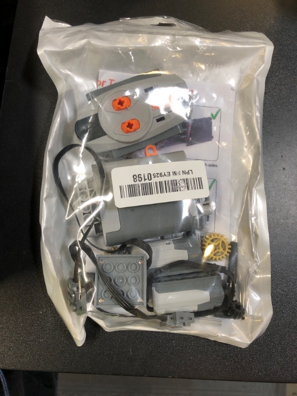 Photo 1 of 5-in-1 Motor Kit Compatible With Lego: Power Functions Technic Remote Control Set With Battery Box, Engine Parts, Controller, Steering Servo, Building Block Gears Starter (5 in 1 Set)