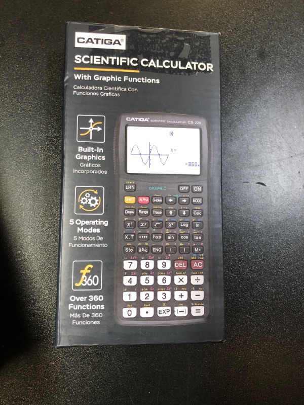 Photo 1 of CATIGA Scientific Calculator with Graphic Functions, Multiple Modes with Intuitive User Interface for Beginners and Advanced Courses, High School or College, CS-229