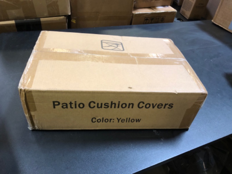 Photo 1 of Pakunoda 8 pcs Outdoor Cushion Slipcovers Outdoor Patio Cushions Covers Replacement Waterproof with Zipper w/3 Seat Cushion Covers and 5 Backrest Pillow Covers, Covers Only