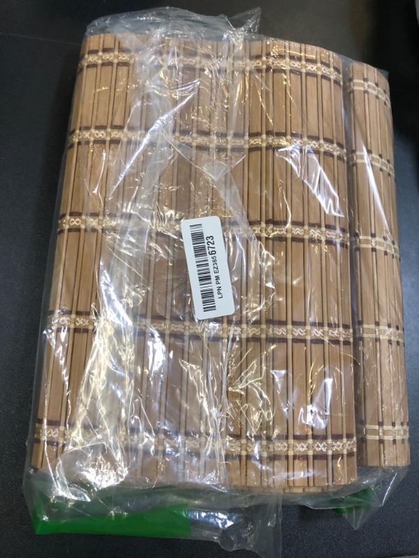 Photo 1 of NETEHA Natural Bamboo Placemat-12 Pack- Set of Wooden Square Placemats, Suitable for Non-Slip and Resistant Bamboo Table Placemats in Restaurants and Kitchen