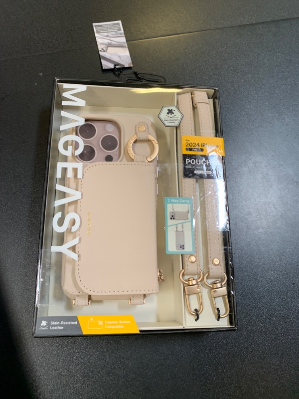 Photo 1 of MAGEASY Designed for iPhone 16 Pro Wallet Case 6.3" - Detachable Wallet Case with Crossbody Strap, 16ft Ultimate Drop Protection, [The Only Phone Case with Purse Compatible with MagSafe] | Pouch M