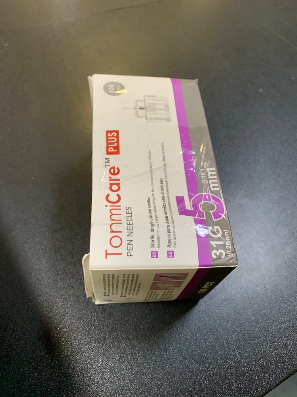 Photo 1 of Tonmicare Plus Pen Needles 31g 5mm, Flat Pen Needle Base for Comfortable Insulin Injection, Compatible with Most Diabetes Pens and Injection Devices, 100 pcs/Box (3/16'')