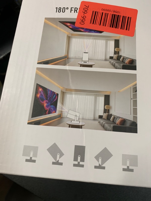 Photo 1 of ?Electric Focus?Mini Projector with WiFi 6 and Bluetooth 5.4, Smart Portable Projector 4k Support, 5W Soundbase Speaker, Auto Keystone 180° Rotation, Home Outdoor Movie Proyector HY300Ultra