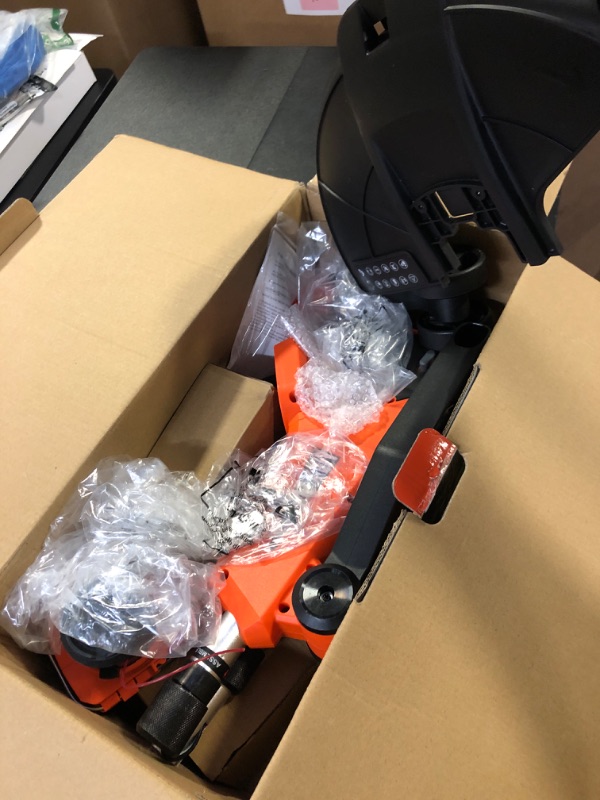 Photo 1 of VARSK 20V String Trimmer Cordless, 12 Inch 2 in 1 Trimmer and Edger, Automatic Line Feed, Includes 2 X 2.0Ah Batteries/1 X Fast Charger/6 X Spare Spools, for Lawn, Garden, etc, Orange