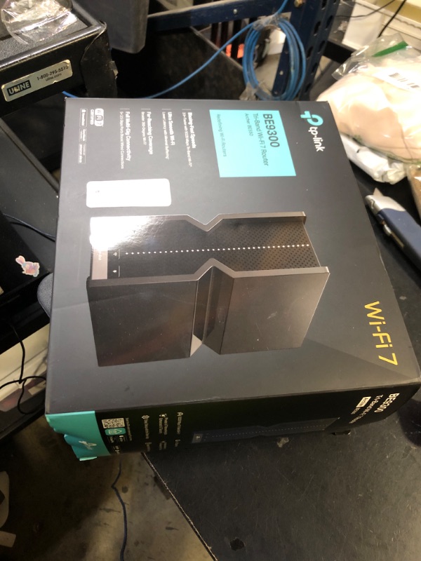 Photo 1 of TP-Link Tri-Band BE9300 WiFi 7 Router (Archer BE550) - 6-Stream, Full 2.5G Ports w/ 6 Internal Antennas, Up to 2,000 Sq Ft, Add Easy-Mesh Device for Extended Coverage, VPN Support, Free Expert Support