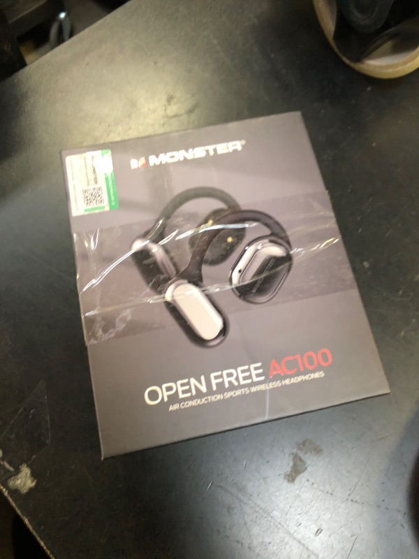 Photo 1 of Monster Open Free AC100 Open Ear Headphones, Bluetooth 5.3 Wireless Headphones, Immersive Stereo Sound by Dual Large Driver, Clear Talk, 30H Playtime, Waterproof Earbuds for Running, Black