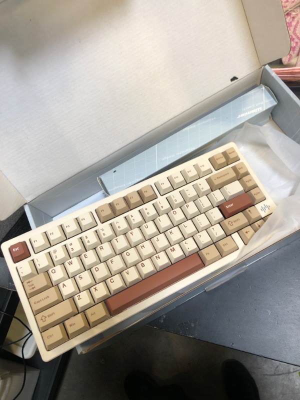 Photo 1 of Womier RD75 Pro 75% Wireless Gaming Keyboard, Quick Release Aluminum Keyboard, QMK/VIA Tri-Mode Mechanical Key Board Custom Hot Swappable with RGB Creamy for Windows/Mac/PC-Milk White