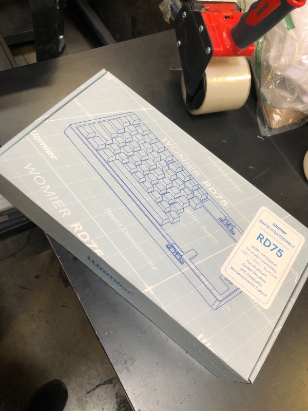 Photo 1 of Womier RD75 Pro 75% Wireless Gaming Keyboard, Quick Release Aluminum Keyboard, QMK/VIA Tri-Mode Mechanical Key Board Custom Hot Swappable with RGB Creamy for Windows/Mac/PC-Milk White