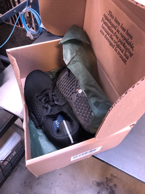 Photo 1 of WHITIN Women's Low Zero Drop Shoes Minimalist Barefoot Trail Running Camping Size 10.5-11 Female Wide Toe Box Workout Sneaker Minimus Tennis Black 42