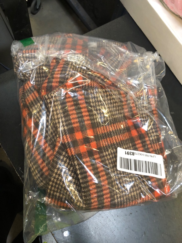 Photo 1 of Zeagoo Cropped Jacket Womens Flannel Wool Blend Plaid Button Houndstooth Shirt Fashion Winter Shacket Coat Tops MD