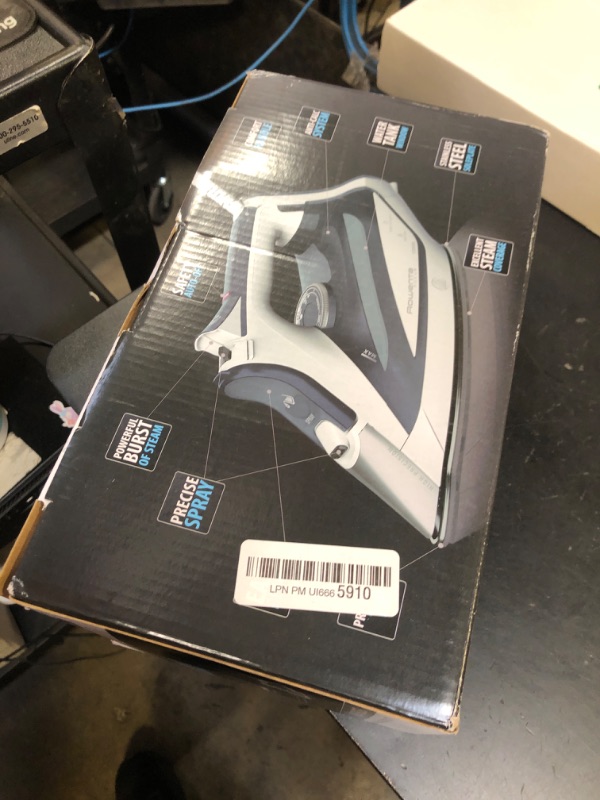 Photo 1 of Rowenta Iron Steamer for Clothes, Focus Stainless Steel Soleplate, 400 Microsteam Holes, Powerful Steam Iron, Lightweight, Leakproof, 1725 Watts