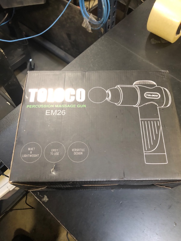 Photo 1 of TOLOCO Massage Gun, Deep Tissue Back Massage for Athletes for Pain Relief, Percussion Massager with 10 Massages Heads & Silent Brushless Motor, Carbon