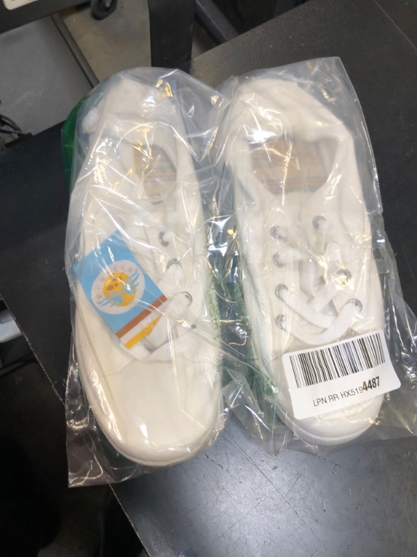 Photo 1 of Women's Slip On Canvas Sneaker Low Top Casual Walking Shoes Classic Comfort Flat Fashion Sneakers (White 09)