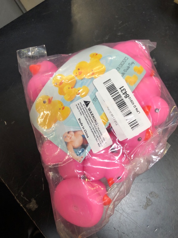 Photo 1 of 10 PCS RUBBER DUCKS PINK