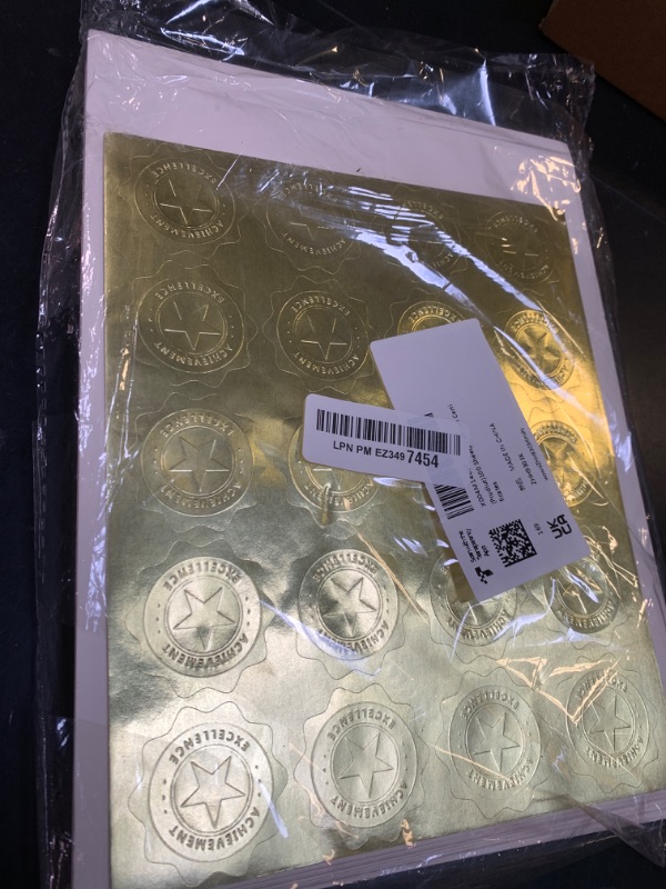 Photo 1 of 100 Sheets Certificate Paper with 100 Pcs Gold Seal Stickers, 8.5 × 11'' Printable Award Certificates for Graduation Marriage, Business Awards, Employee Recognition, Teacher Appreciation Certificates