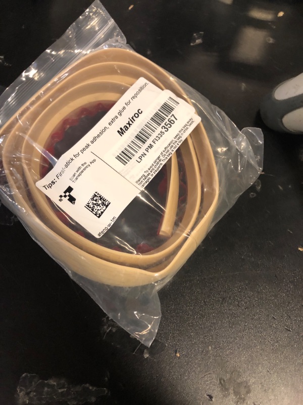 Photo 1 of 1/5 inch Height Floor Transition Strip, Self Adhesive Carpet Wood Tile Vinyl Flooring Laminate Transition Cover Edge Trim Gap Doorway Threshold for Uneven Floors (40 inches, Beige Cream)