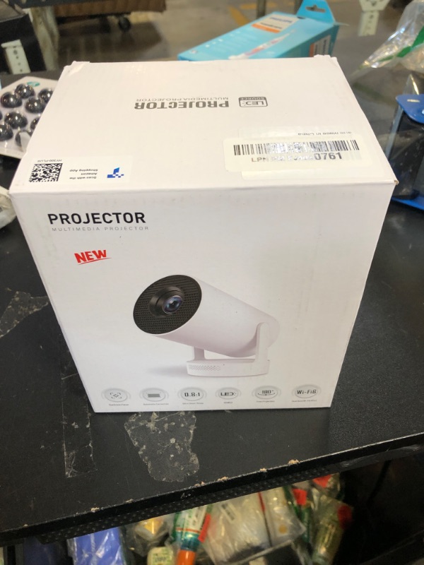 Photo 1 of ?Electric Focus?Mini Portable Projector with 4K Support, Bluetooth 5.4 WIFI6, 5watt Sound Base Speaker, 260 ANSI, Android 11, 210° Rotation , Auto Keystone Correction Video Projector HY300 PLUS