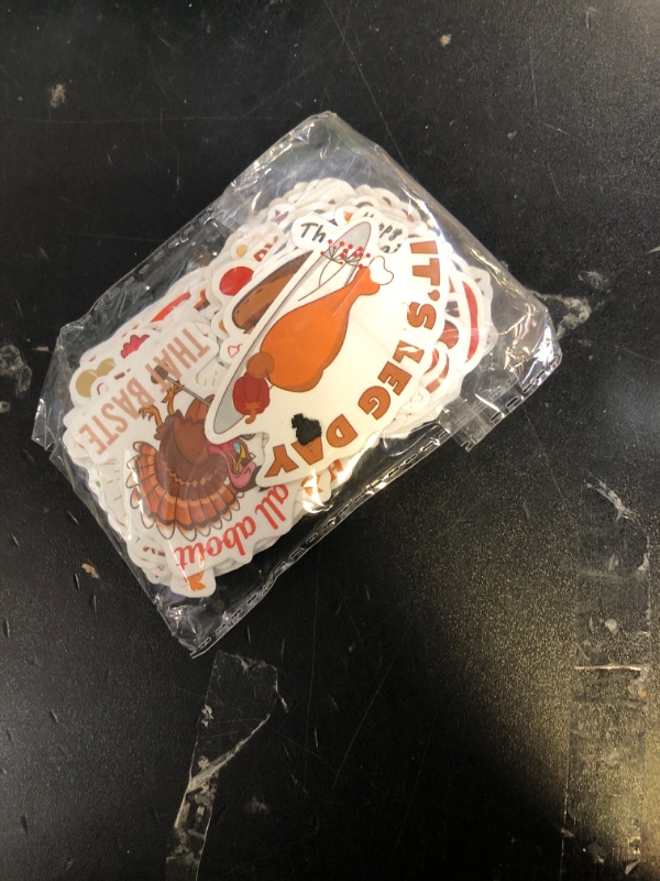 Photo 1 of 100PCS Thanksgiving Fall Stickers, Turkey Stickers Decals for Thanksgiving Water Bottles Luggage Cards Envelopes Scrapbook Laptop Gift Party Decoration for Kids Teens