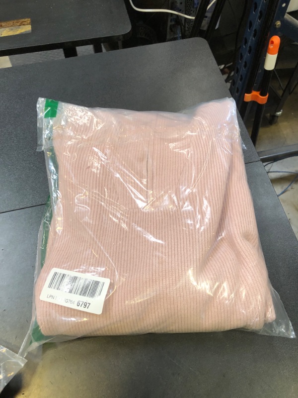 Photo 1 of ANRABESS Women's Oversized Fashion Long Sleeve Quarter Zip Baggy Loose Slouchy Sweater Pullover Tops 2025 Fall Outfits Pink Small